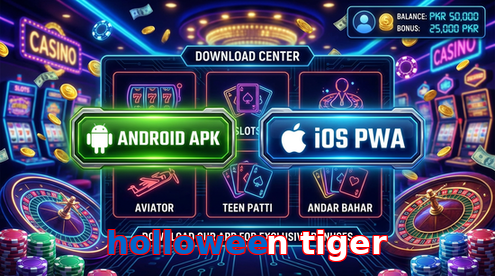Main screen of Holloween Tiger download page for PK players