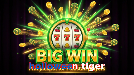 Big win animation on Holloween Tiger slot game